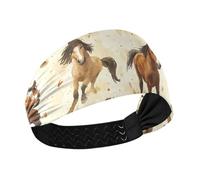 Divertida diadema de estilo yermo de caballo para mujer, cabeza elástica para mujer, para tenis, ciclismo, maquillaje, maquillaje, coloridas estrellas de perro perro salchicha