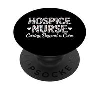 Divertida Enfermera de hospicio Diciendo Que se Preocupa más allá de la Cura PopSockets PopGrip Adhesivo