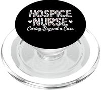 Divertida Enfermera de hospicio Diciendo Que se Preocupa más allá de la Cura PopSockets PopGrip para MagSafe