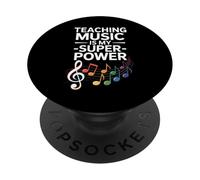Divertida enseñar música es mi súper Poder Diciendo PopSockets PopGrip Adhesivo