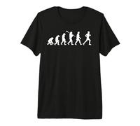 Divertida Evolución del Corredor Broma Correr Maratón Mujeres Hombres Camiseta Premium