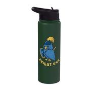 Divertida feria medieval de justas de Knight Owl Stainless Steel Insulated Water Bottle