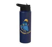 Divertida feria medieval de justas de Knight Owl Stainless Steel Insulated Water Bottle