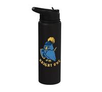Divertida feria medieval de justas de Knight Owl Stainless Steel Insulated Water Bottle