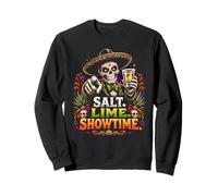 Divertida Fiesta de Esqueleto de Tequila de Sal y Lima Showtime Sudadera