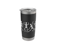 Divertida fiesta de Halloween de Skeleton Dance Crew Skelet Dancing Vaso térmico de acero inoxidable de doble pared