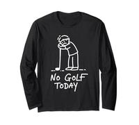 Divertida Figura de Stickman para Amantes del Golf No Golf Today Manga Larga
