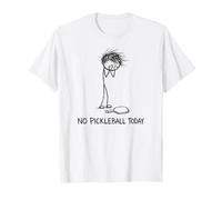 Divertida Figura Triste de No Pickleball Today, Jugador de pádel Camiseta