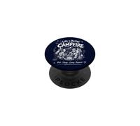 Divertida fogata Vintage de Bigfoot Alien para Acampar con Forma de Sasquatch PopSockets PopGrip Adhesivo