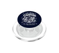 Divertida fogata Vintage de Bigfoot Alien para Acampar con Forma de Sasquatch PopSockets PopGrip para MagSafe