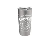 Divertida fogata vintage de Bigfoot Alien para acampar con forma de Sasquatch Vaso térmico de acero inoxidable de doble pared