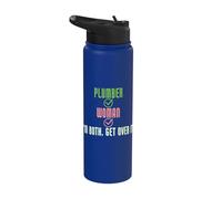 Divertida fontanera, los dos soy fontanera de Get Over It Stainless Steel Insulated Water Bottle