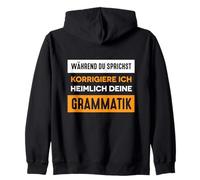 Divertida Frase en alemán Ich corrigiere Deine Grammatik. Sudadera con Capucha
