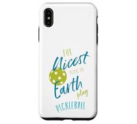 Divertida Frase Pickleball Amistades Pickleball Carcasa para iPhone XS MAX