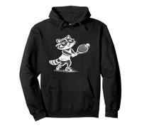 Divertida Fresca Mapache Jugar Dibujos Animados Sudadera con Capucha