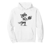 Divertida Fresca Mapache Jugar Dibujos Animados Sudadera con Capucha
