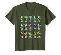 Divertida función de Baile de álgebra Geek matemáticas ecuación Regalo para Profesor Camiseta, Niños, Verde Oliva, 2 años