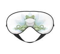 Divertida funda cómoda con estampado de rana de yoga para todas las ocasiones, bloquea la luz, ideal para camping, turnos, bloquea bien la luz