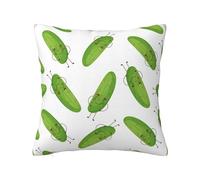 Divertida funda de almohada con cremallera oculta, funda de cojín de poliéster, funda de almohada decorativa con impresión de doble cara