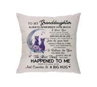 Divertida funda de almohada para nieta - Always Remember How Much I Love You-Granddaughter Funda de almohada para cumpleaños, Navidad, boda, nieta, regalo de abuelos, recordatorio, decoración del