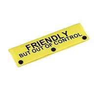 Divertida funda para correa de perro amigable pero fuera de control, manga envolvente para mascotas, regalo de cumpleaños para mascotas (manga fuera de control)