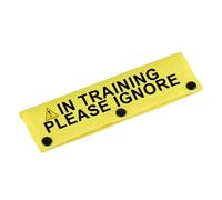 Divertida funda para correa de perro en entrenamiento, por favor ignore, etiqueta de alerta para regalo de cumpleaños para mascotas (entrenamiento, ignorar)
