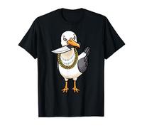 Divertida gaviota con cuchillo pájaro aves marinas aves Camiseta