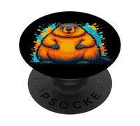 Divertida Gordita Marmota Colorida PopSockets PopGrip Adhesivo