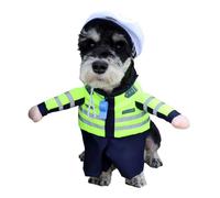 Divertida Gorra de policía para Perros y Gatos, Transpirable, fácil de Limpiar, Disfraces de Halloween, Ropa para Mascotas, Traje de transformación para Perros de Tela