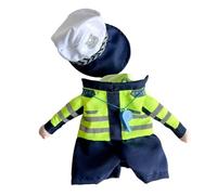 Divertida Gorra de policía para Perros y Gatos, Transpirable, fácil de Limpiar, Disfraces de Halloween, Ropa para Mascotas, Traje de transformación para Perros de Tela