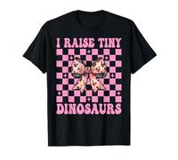 Divertida Granja de Pollos, granjera, mamá, crío pequeños Dinosaurios Camiseta