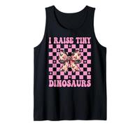 Divertida Granja de Pollos, granjera, mamá, crío pequeños Dinosaurios Camiseta sin Mangas