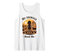 Divertida granjera: Lo Siento, no Puedo, mis Animales me Necesitan Camiseta sin Mangas
