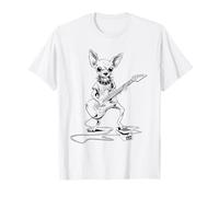 Divertida Guitarra Ay Chi Wah Wah para Amantes de los Perros Chihuahua Camiseta