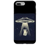 Divertida historia de ovnis y gatos para entusiastas del espacio Carcasa para iPhone 7 Plus/8 Plus