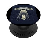 Divertida historia de ovnis y gatos para entusiastas del espacio PopSockets PopGrip Adhesivo