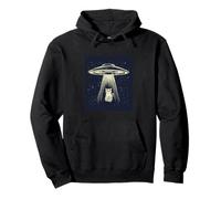 Divertida historia de ovnis y gatos para entusiastas del espacio Sudadera con Capucha
