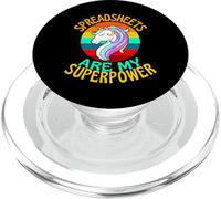 Divertida Hoja de cálculo Son mi Unicornio Superpotencia PopSockets PopGrip para MagSafe