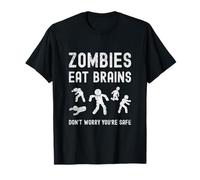 Divertida Horda de Zombies No Muertos Zombies Comen Cerebros Halloween Camiseta