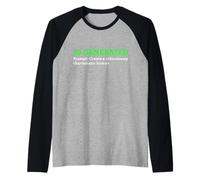 Divertida IA generada CREA diversión Humana ridículamente carismática Camiseta Manga Raglan
