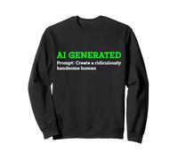 Divertida IA generada CREA Hombres Humanos ridículamente guapos Sudadera