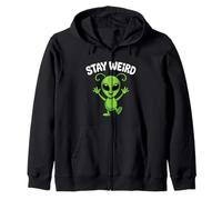Divertida invasión alienígena: Stay Weird Outer Space, amor propio Sudadera con Capucha