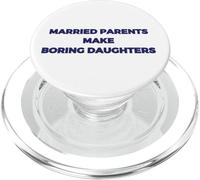Divertida Letra Azul Palabra Padres Casados Hacen Hijas aburridas PopSockets PopGrip para MagSafe