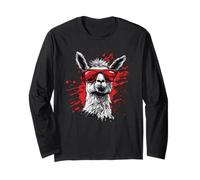 Divertida llama alpaca Manga Larga