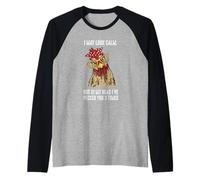 Divertida mamá de Pollo en mi Cabeza, te he picoteado 3 Veces, Pollo Camiseta Manga Raglan