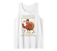 Divertida Mano de Pavo, me Gusta Mucho el espíritu del Día de Acción de Gracias Camiseta sin Mangas