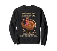 Divertida Mano de Pavo, me Gusta Mucho el espíritu del Día de Acción de Gracias Sudadera