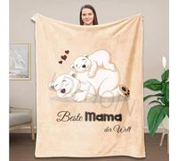 Divertida manta de perezoso regalo para mamá, manta mullida para mi mamá, manta alemana súper suave y cálida personalizada para mejor cumpleaños, regalos de Navidad