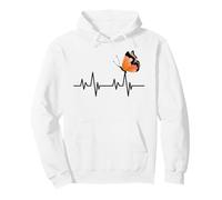 Divertida Mariposa monarca Latido del corazón línea Mariposa pasión Sudadera con Capucha