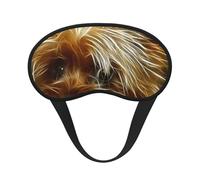 Divertida máscara de dormir ajustable con estampado de Yorkie para dormir, cómoda, sin presión y transpirable